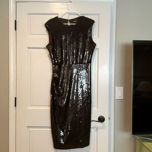 Brown Express Sequin Dress